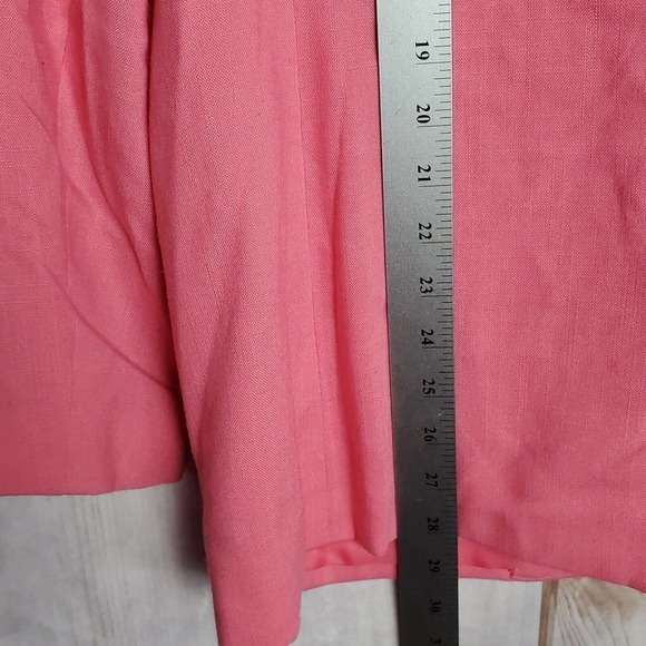 Vintage 90's Joan Leslie Bright Pink Button Down Blazer Jacket Size 12 - Picture 8 of 9